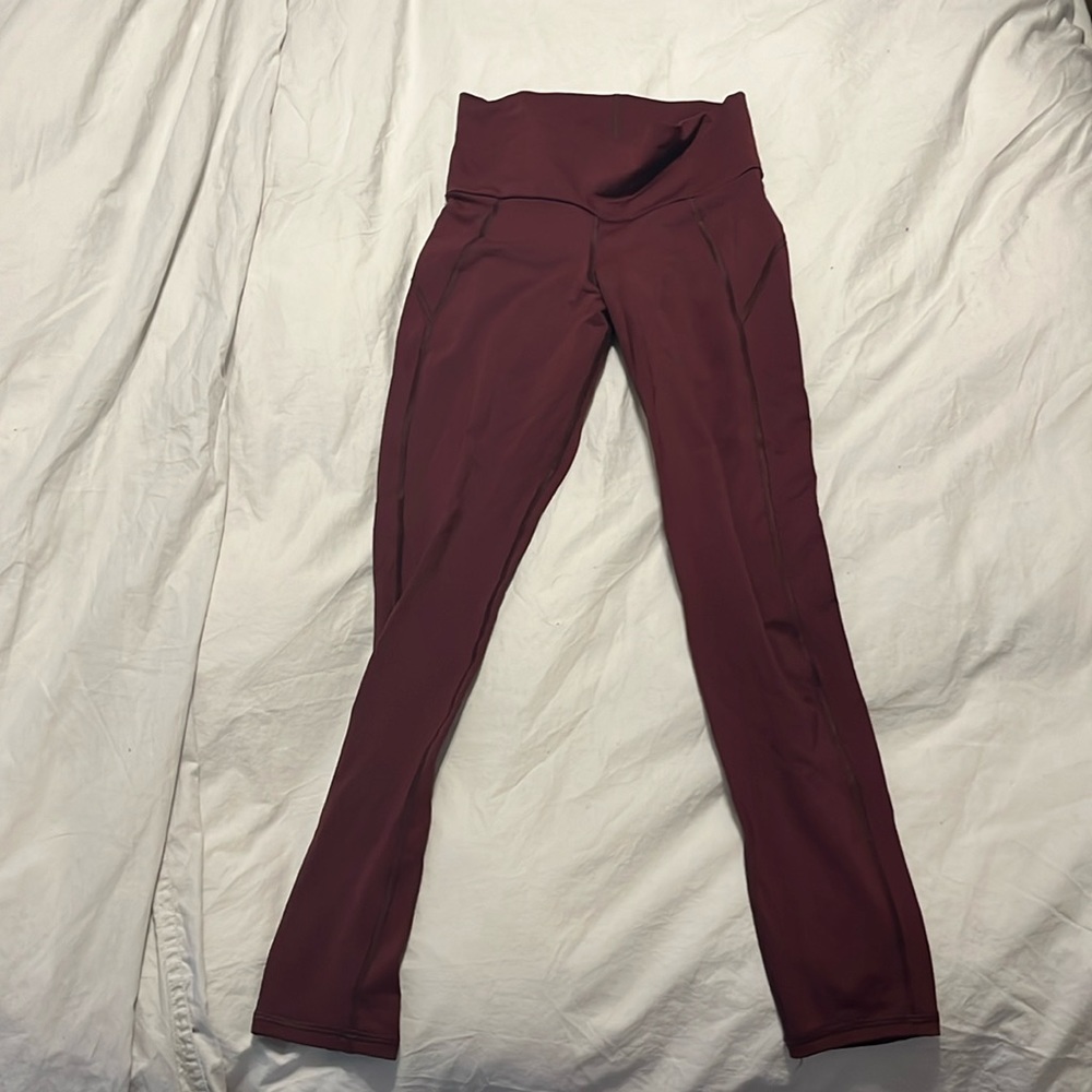 Maroon High Waisted Leggings